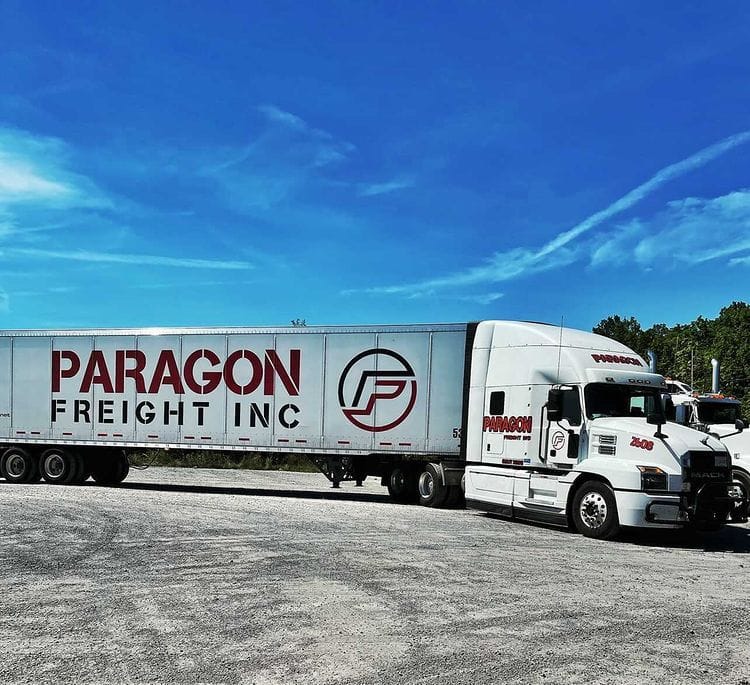 Paragon Freight truck on Midwest highway — heartland freight lanes and OTR routes